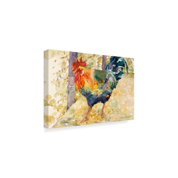 Annelein Beukenkamp 'Colorful Rooster In Hay' Canvas Art,22x32